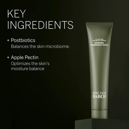 BABOR DOCTOR Microbiomic Renewal Overnight Mask (75ml) - Vegan Skincare for Dry Skin - Face Mask with Hyaluronic Acid for Hydration, Radiance and Luminosity