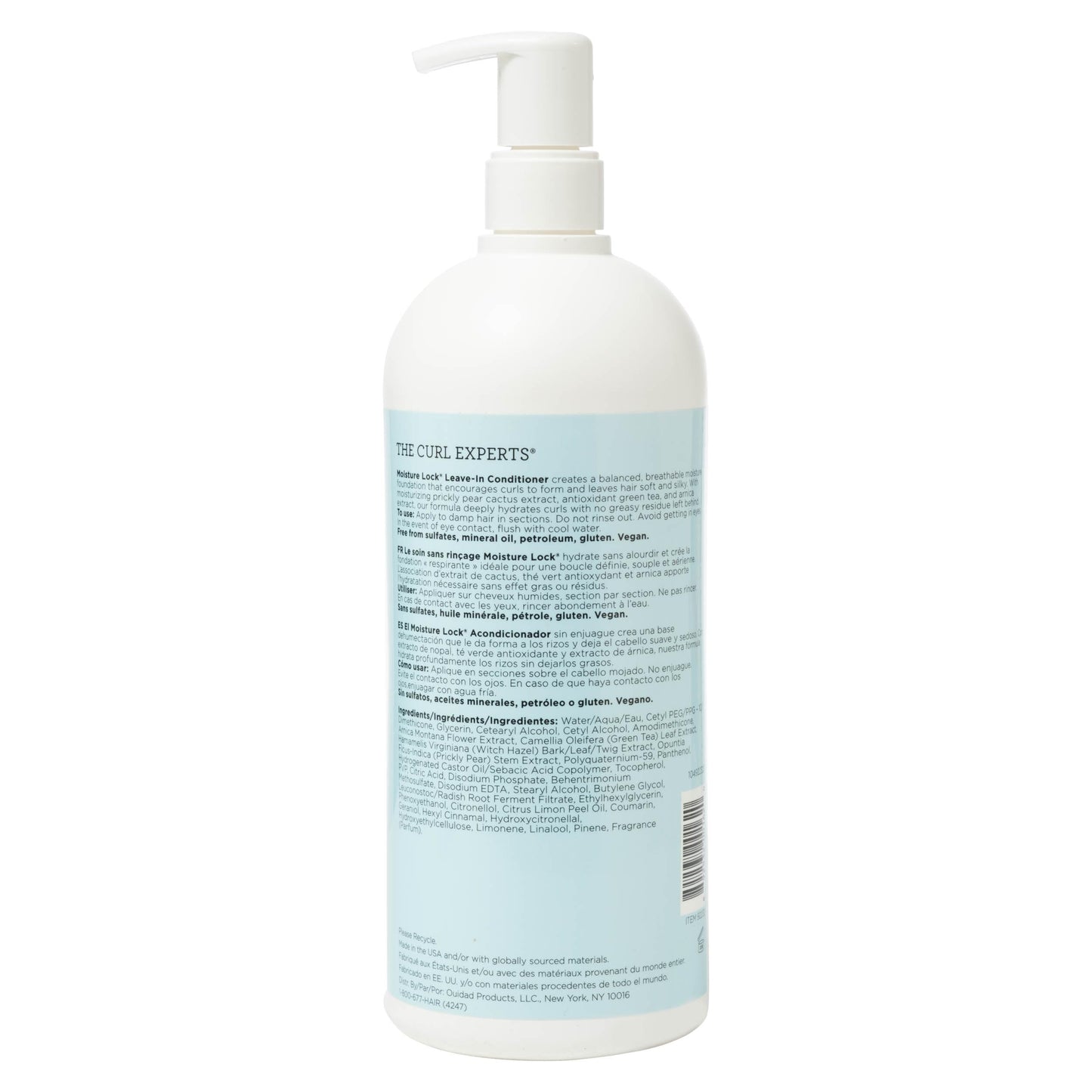 Ouidad Moisture Lock Leave-In Conditioner – 2-in-1 Hydrating Conditioner & Primer for Nourished, Defined Curls, Prevents Frizz, Promotes Shine, & Adds Slip For Detangling, Sulfate-Free, All Curl Types