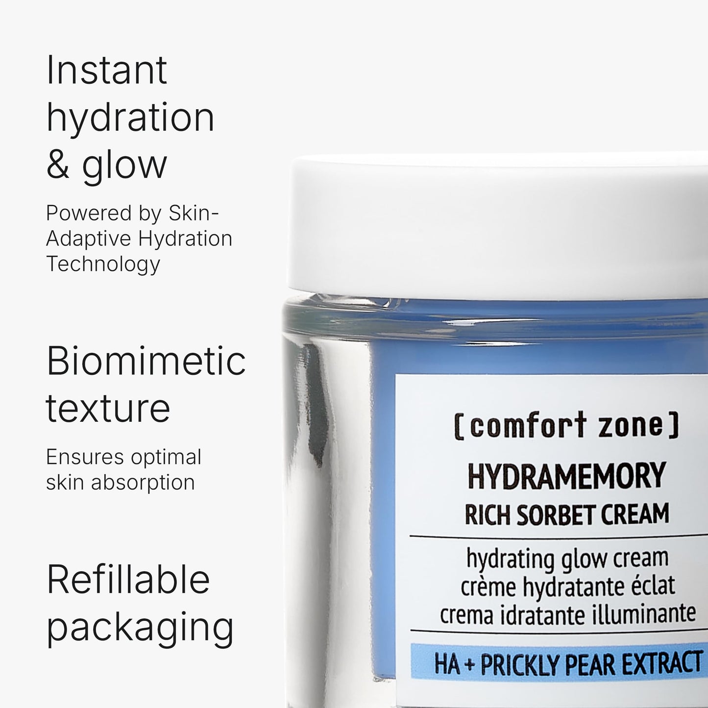 Hydramemory Rich Sorbet Cream | Hydrating Glow Cream For Long-Lasting Moisturized, Firm, And Radiant Skin | All Day Softness