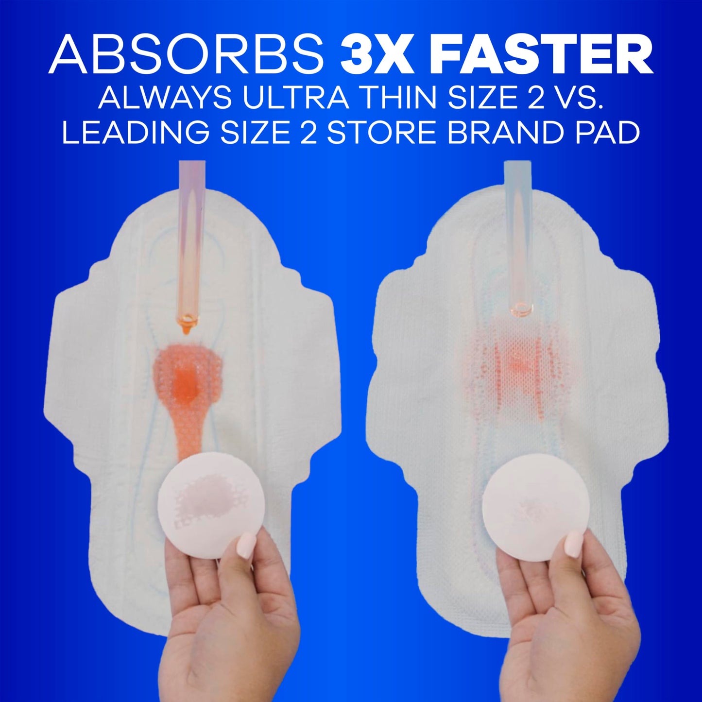 Always Ultra Thin Pads with Wings, Size 2, Long Super, 126 Count (3 Packs of 42)