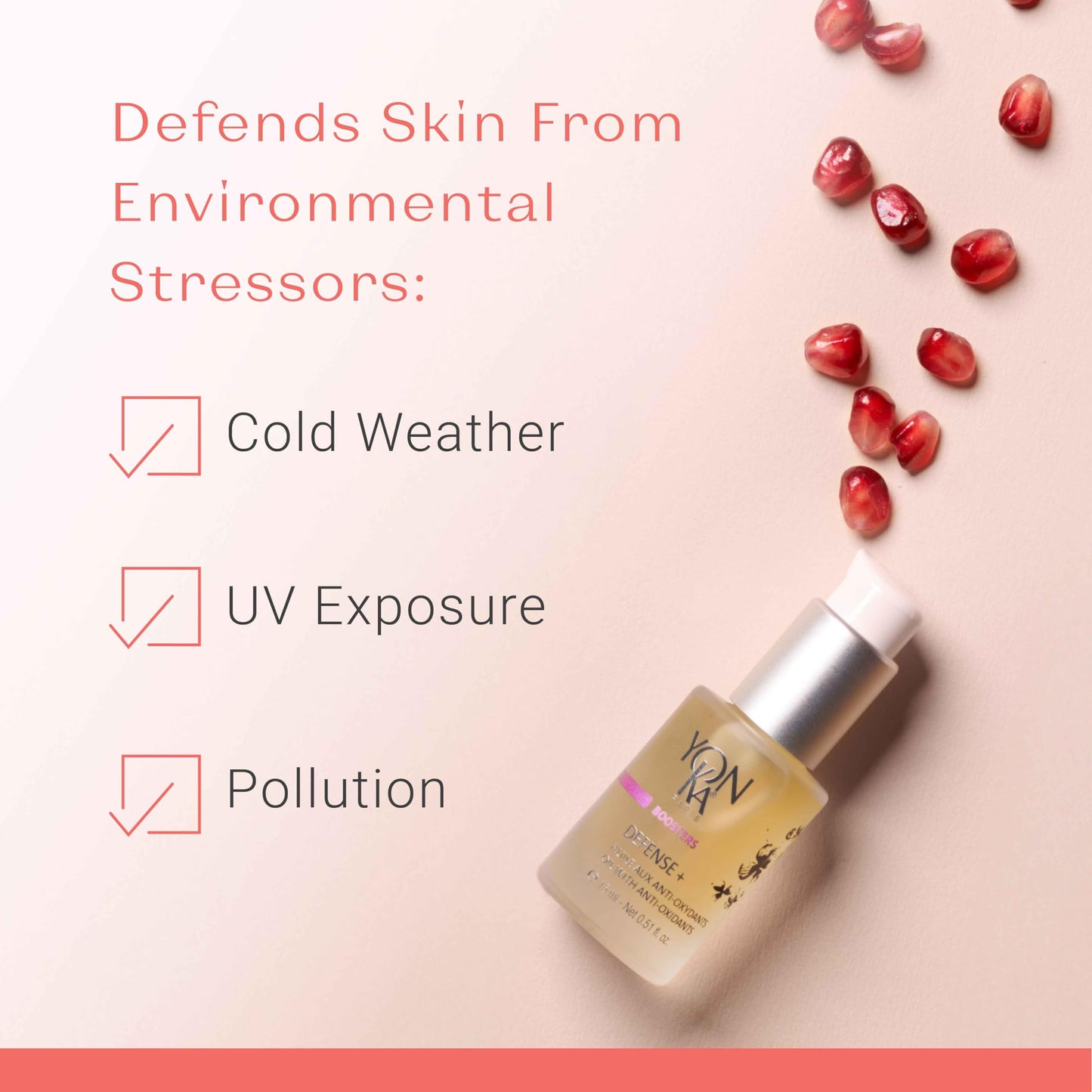 Yon-Ka Booster Defense Plus | Protective Skin Enhancing Concentrate | Reinforce from Environmental Stressors with Vitamin C and Magnesium | Reduce Signs of Aging | Paraben-Free | 0.51 fl oz