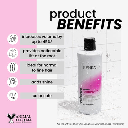 Volume Shampoo | Creates Body, Bounce & Fullness | Increases Volume up to 45% | Adds Shine | Color Safe | Fine To Normal Hair