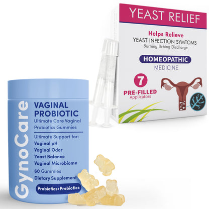 Terramed Just Think Comfort Vaginal Probiotic Gummies for Women + Yeast Infection Treatment with Borax – Comprehensive Support for pH Balance, Odor Control, and Yeast Infection Relief