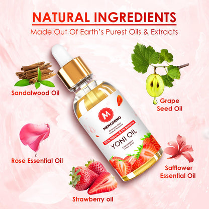 3 Pack Yoni Oil Feminine Oil for Women pH Balance - Feminine Deodorant with Pineapple Peach Strawberry Essential Oil, 1 fl oz/pc