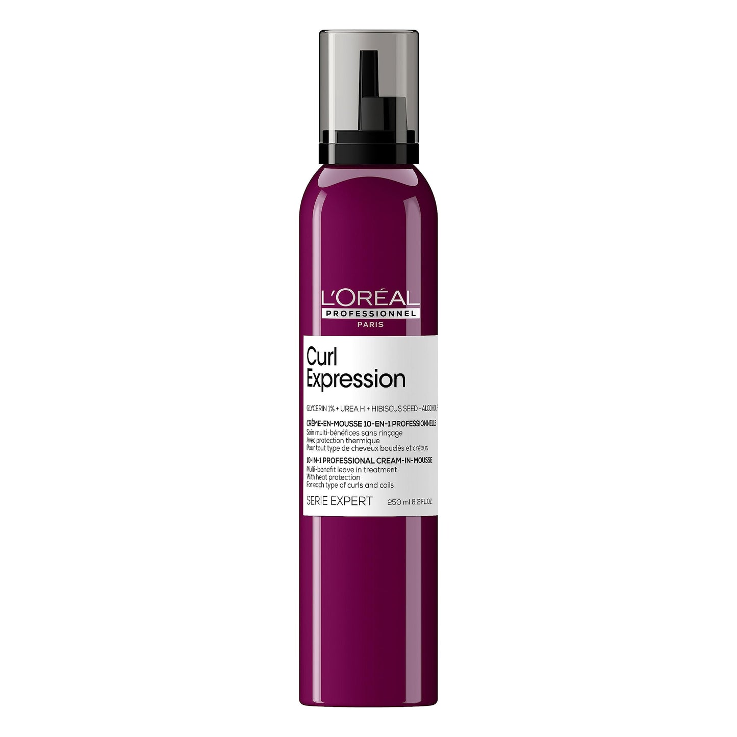 L'Oréal Professionnel Paris Curl Expression 10-in-1 Mousse - Multi-Benefits For Curly and Coily Hair - Defines and Strengthens Curls With Heat Protection, Silicone, Paraben and Alcohol-Free