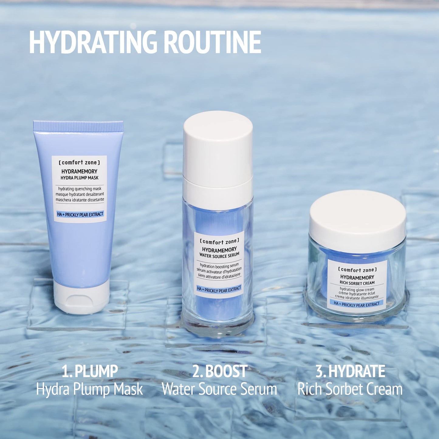 Hydramemory Hydra Plump Mask, Fast Absorbing Rinse Off Treatment, Soothes, Moisturizes, Instant Glow, Vegan, Prickly Pear, Hyaluronic Acid, Dehydrated, 2.03 Fl Oz
