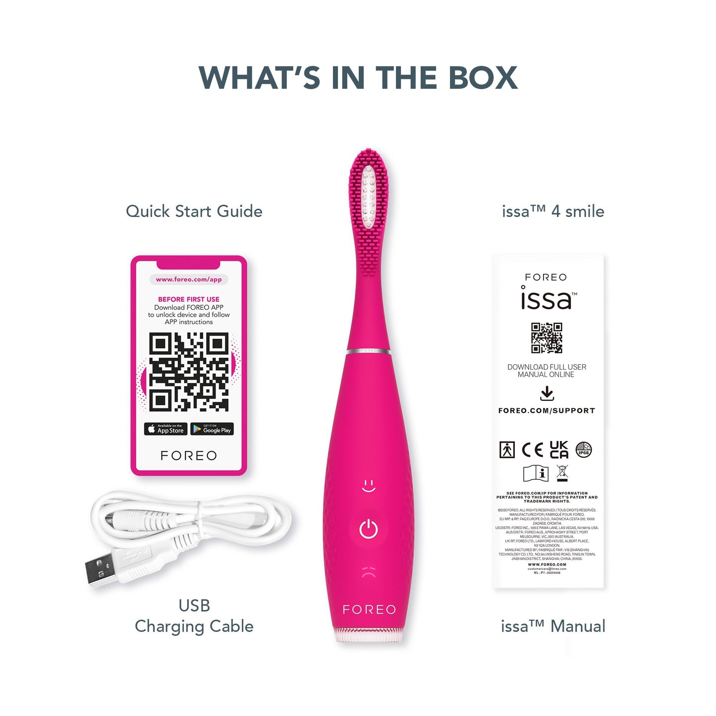FOREO ISSA 4 Smile Electric Toothbrush – Compact & Travel-Friendly, 4-in-1 Hybrid Brush Head, Tough on Plaque, Long Battery Life (265 Days), 6-Month Brush Head Replacement