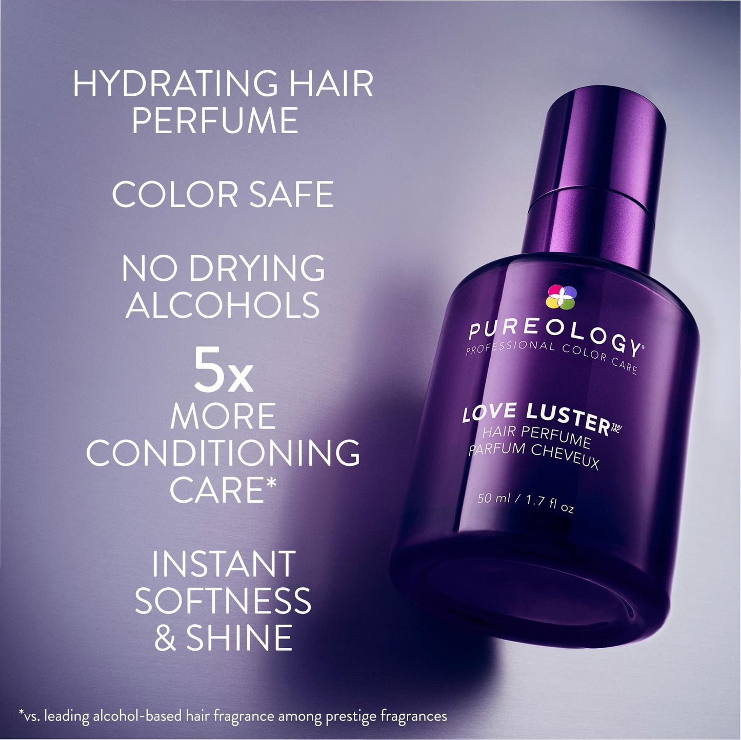 Pureology Love Luster Hydrating Hair Perfume - Hair & Body Mist with Vanilla & Peony Fragrance, Color Safe, No Drying Alcohols, Instant Hair Shine & Softness