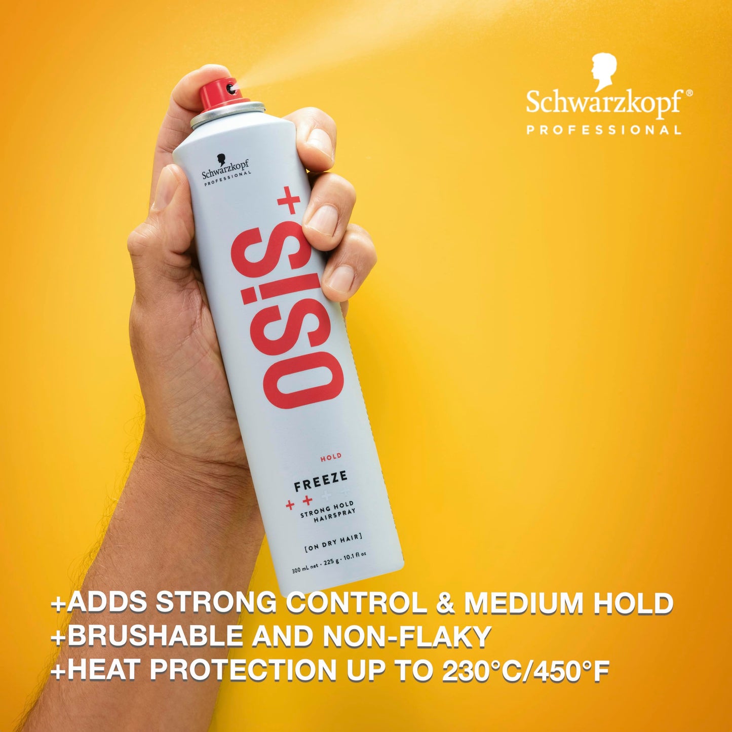 OSiS+ Freeze Hairspray - Medium Hold with Heat & Humidity Protection