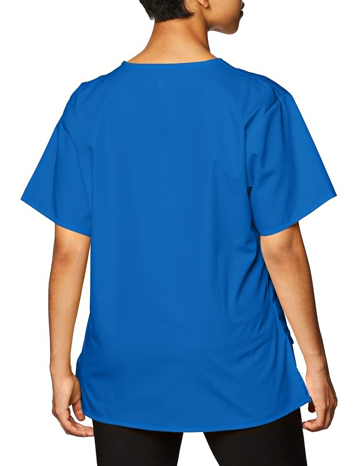 WonderWink womens Origins Bravo V-Neck Top, Royal, Large