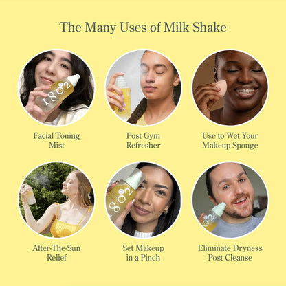 Beekman 1802 Milk Shake Hydrating Face Mist – Setting Spray & Milky Toner with Hyaluronic Acid & Squalane – Facial Toner & Face Spray – Lightweight Hydration, Minimizes Pores, Fragrance Free 8.1 Fl Oz