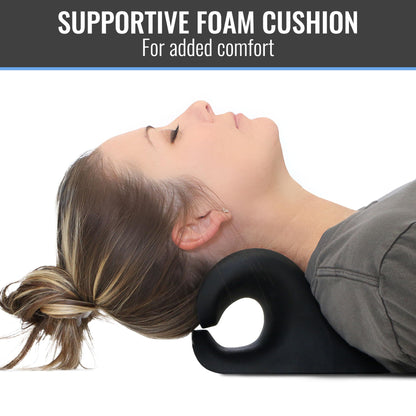 HealthSmart Neck & Shoulder Traction Device, Neck & Shoulder Relaxer, Magnetic Therapy, Cervical Spine Alignment and TMJ Relief, Neck Pain Relief, Black