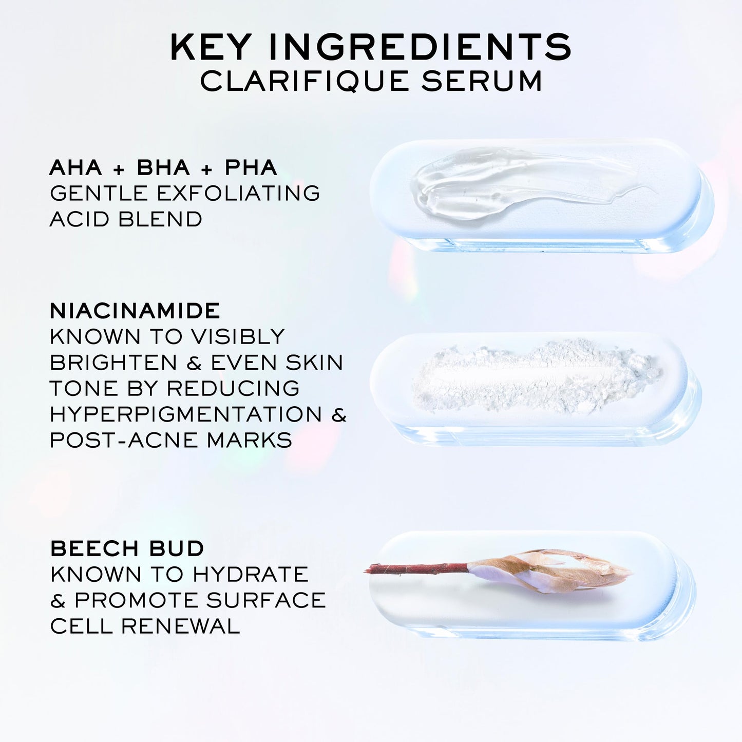 Clarifique Brightening Routine Discovery Set - Mini Clarifique Double Treatment Essence 1.7 Fl Oz, Full-Size Clarifique Pro-Solution Serum 1.0 Fl Oz, Mini UV Expert Defense SPF 50+ 0.33 Fl Oz