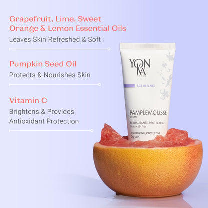 Yonka Pamplemousse Face Cream | Daily Hydrating Face Moisturizer | Lightweight Lotion with Vitamin C to Tighten Pores and Mattify Skin | Paraben-Free