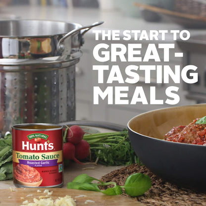 Hunt’s Tomato Sauce with Roasted Garlic, Perfect for Chili & Soups, 8 oz. Can