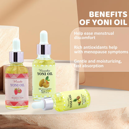 3 Packs Yoni Oil for Women, 100% Natural Feminine Oil Intimate Deodorant for Women, Eliminates Odor and Ph Balanced, Feminine Serum Made with Pure Natural Essential Oils (1 fl oz/30 ml)