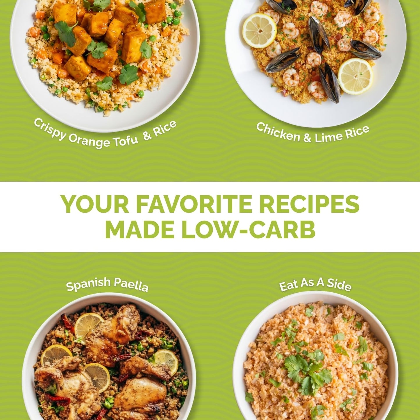 Palmini Spanish Rice | Low-Carb, Low-Calorie Hearts of Palm Rice | Keto, Gluten Free, Vegan, Non-GMO | As seen on Shark Tank | (8 Ounce Pouch - Pack of 6)