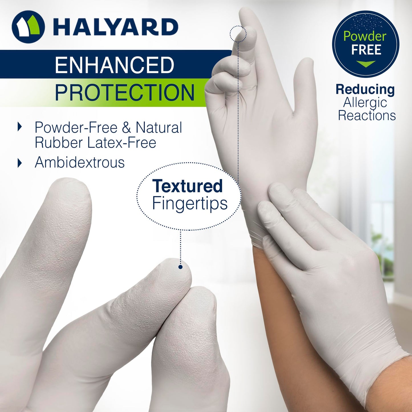 HALYARD Sterling Nitrile Exam Gloves, Powder-Free, 3.8 mil, 9.5", Gray, Small, 50706 (Box of 200)