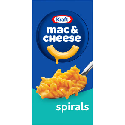 Kraft Spirals Original Mac & Cheese Macaroni and Cheese Dinner, 5.5 oz Box