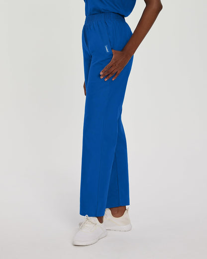 Landau Essentials Relaxed Fit 2-Pocket Elastic Scrub Pants for Women 8327