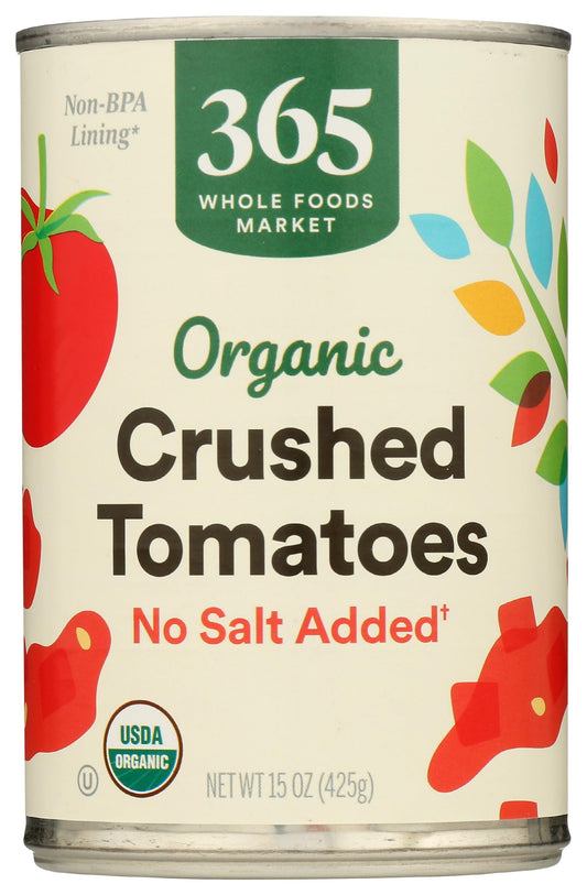365 by Whole Foods Market, Organic Crushed Tomatoes, No Salt Added, 15 Ounce