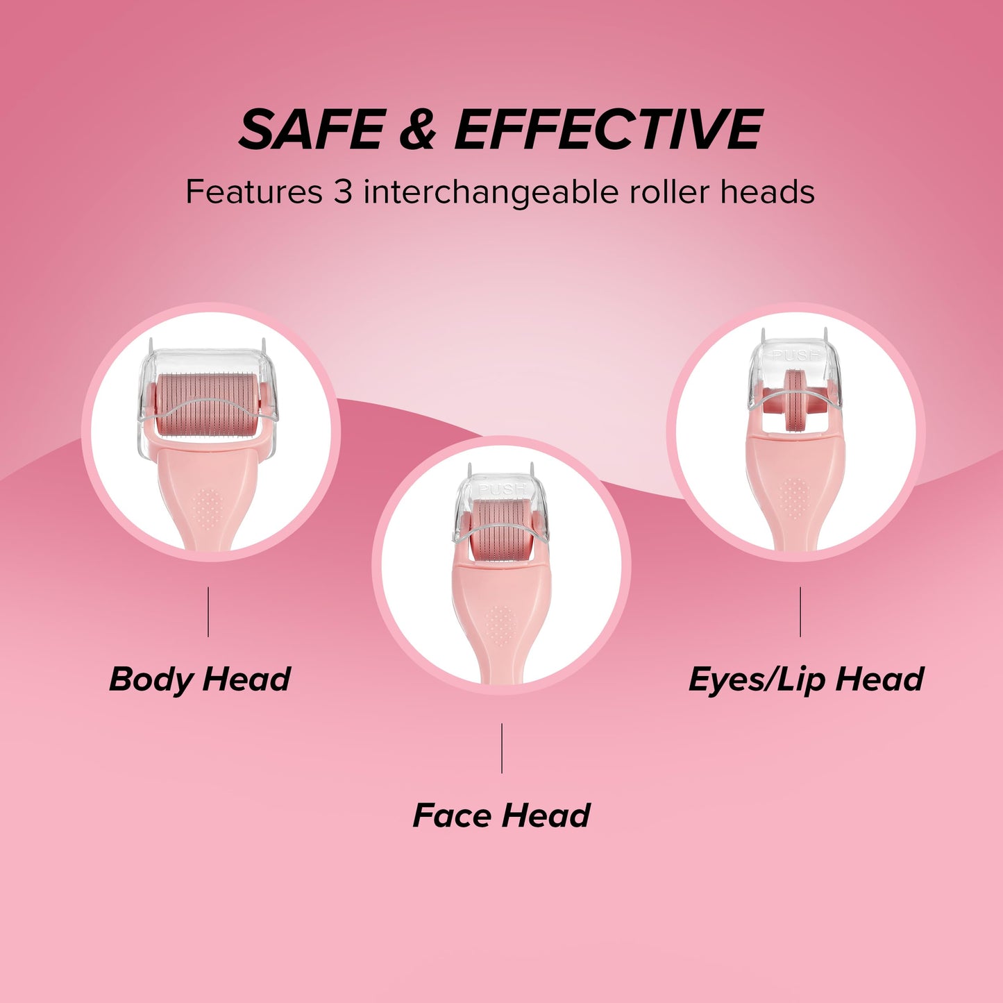 Skin Gym 3 Piece MicroRoller Set, Face and Body Microneedling Kit for Refined Texture & Enhanced Radiance