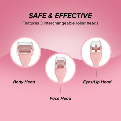 Skin Gym 3 Piece MicroRoller Set, Face and Body Microneedling Kit for Refined Texture & Enhanced Radiance