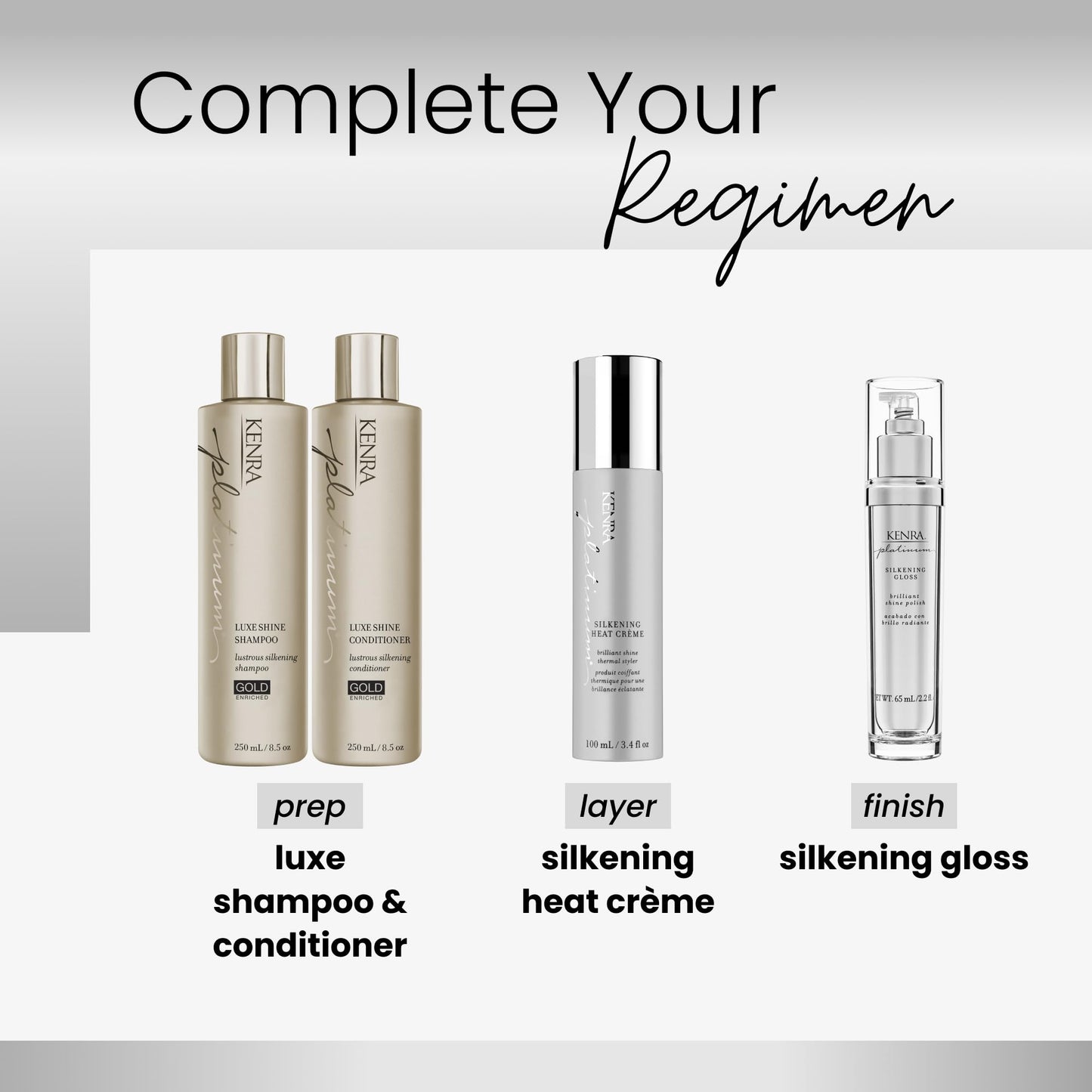 Kenra Platinum Silkening Heat Crème | Brilliant Shine Thermal Styler | Reduces Hot Tool Passes by 50% | Prevents Breakage & Improve Manageability | Heat Protectant | All Hair Types | 3.4 fl. Oz