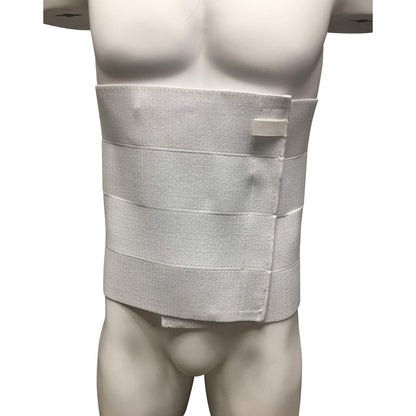 OTC Abdominal Binder, Chest Support Brace, Rib Fracture, Unisex, Four-Panel, White, Large