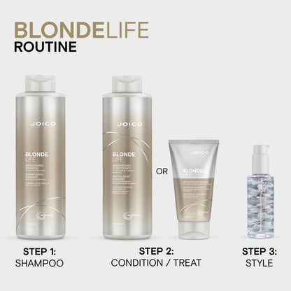 Joico Blonde Life Brightening Shampoo | For Blonde Hair | Add Softness & Smoothness | Sulfate Free | With Monoi & Tamanu Oil