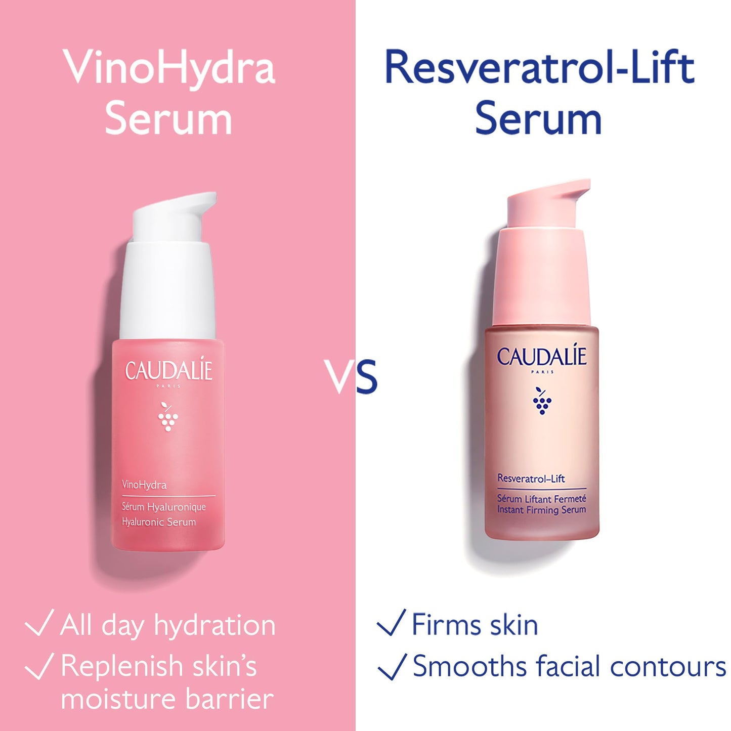 Caudalie VinoHydra Hyaluronic Acid Serum, Hydrating, Soothing, Dermatologically Tested & Vegan - 30 mL