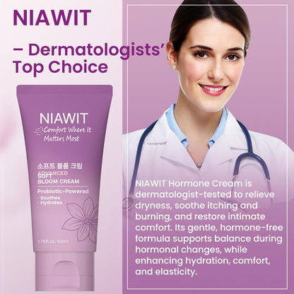 Estrogen Cream for Women – Intimate Moisturizer & Menopause Support, Helps Vaginal Dryness, Hydrating & Firming Skin, Naturally Gentle Care for Intimate Area with Aloe Vera & Calendula, 50ml