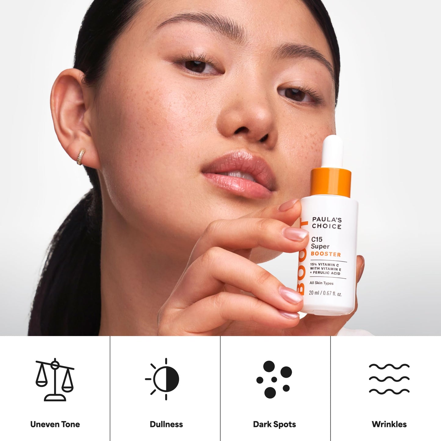 Paula's Choice BOOST C15 Super Booster, 15% Vitamin C Serum for Face, Face Serum with Vitamin E & Ferulic Acid for Discoloration & Glow, Fragrance-Free