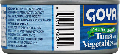 Goya Foods Chunk Light Tuna with Vegetables, Wild Caught, 4.94 Ounce (Pack of 24)