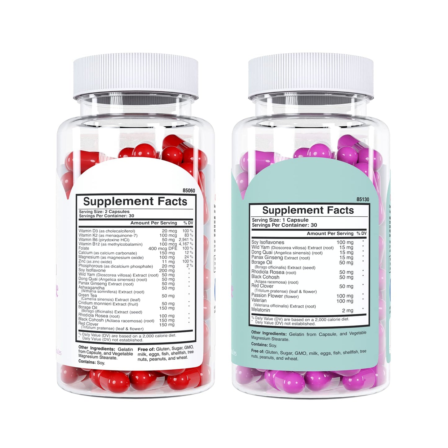 Knockout Menopause AM/PM Natural Relief Bundle Menopause Supplements for Women, Natural Menopause + Perimenopause Multi-Symptom Relief for Daytime and Nighttime Symptoms (1 Month Supply) (Bundle)