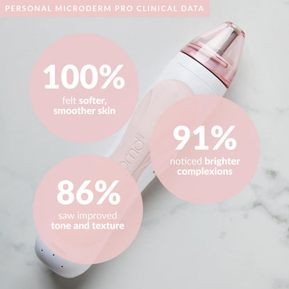 PMD Beauty Personal Microderm Pro - At-Home Use, Facial Exfoliator Tool, Microdermabrasion Machine Kit for Face and Body Skincare, Blush + Starter Kit