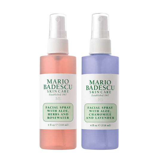 Mario Badescu Facial Spray Aloe, Rose Water and Chamomile - Lavender Duo for Face, Neck or Hair, Cooling and Hydrating Face Mist for All Skin Types, Dewy Finish