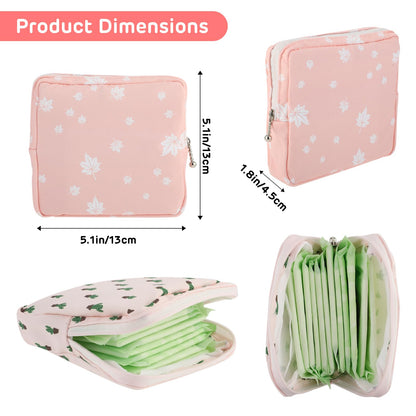 3Pcs Period Bag Sanitary Napkin Storage Bag, Portable Menstrual Cup Pouch Period Bags for Teen Girls, Tampons Holder, Pad Bag, Feminine Care for Purse with Zipper