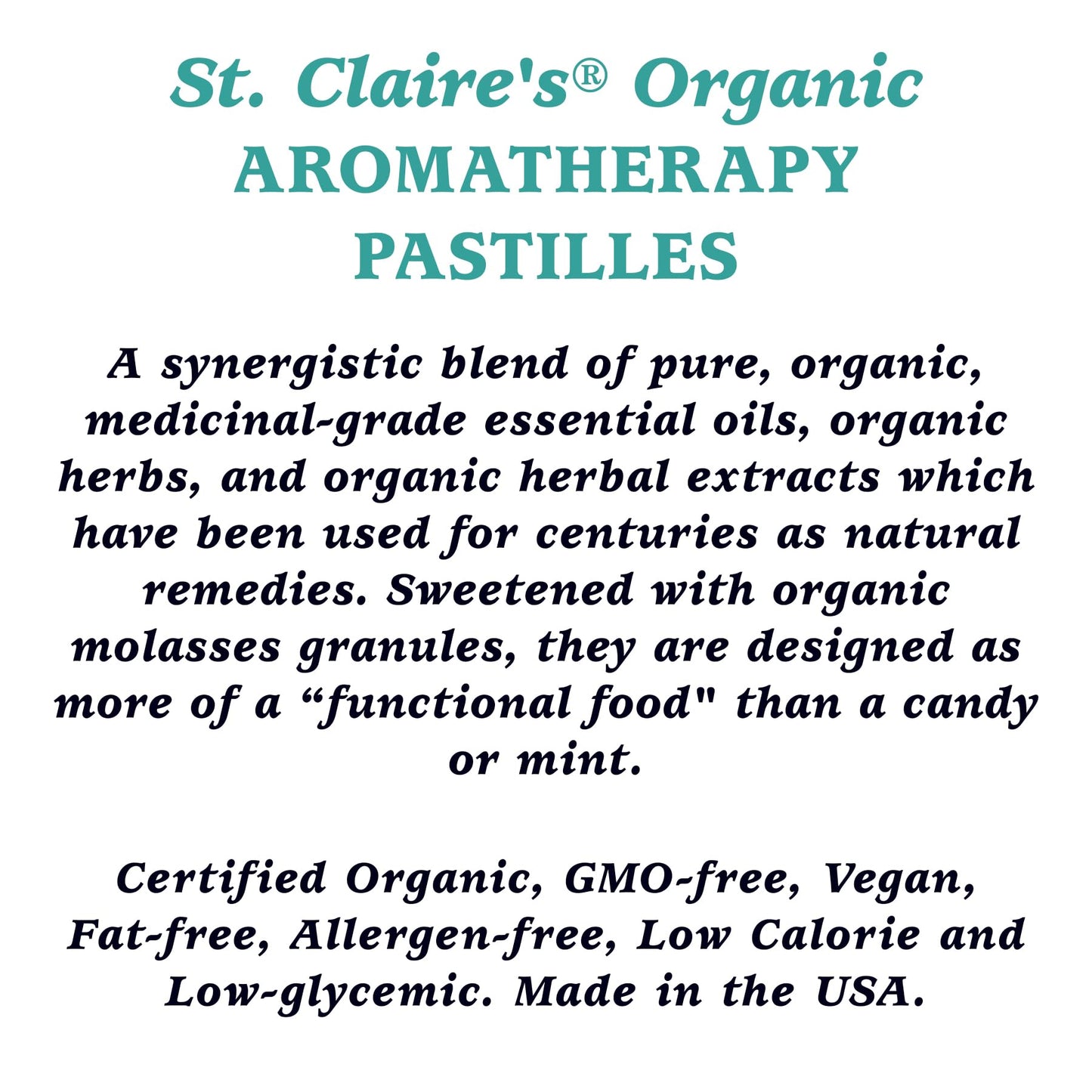 St. Claire's Organics Tummy Soothers, (1.5 Ounce Tin, Pack of 6) | Gluten-Free, Vegan, GMO-Free, Plant-Based, Allergen-Free | Made in The USA in a Dedicated Allergen-Free Facility