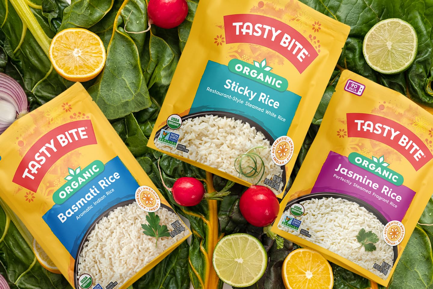 Tasty Bite Rice Variety Pack, 8 Flavors, Basmati, Jasmine, Brown, Sticky, Coconut, Turmeric, Thai Lime, Garlic