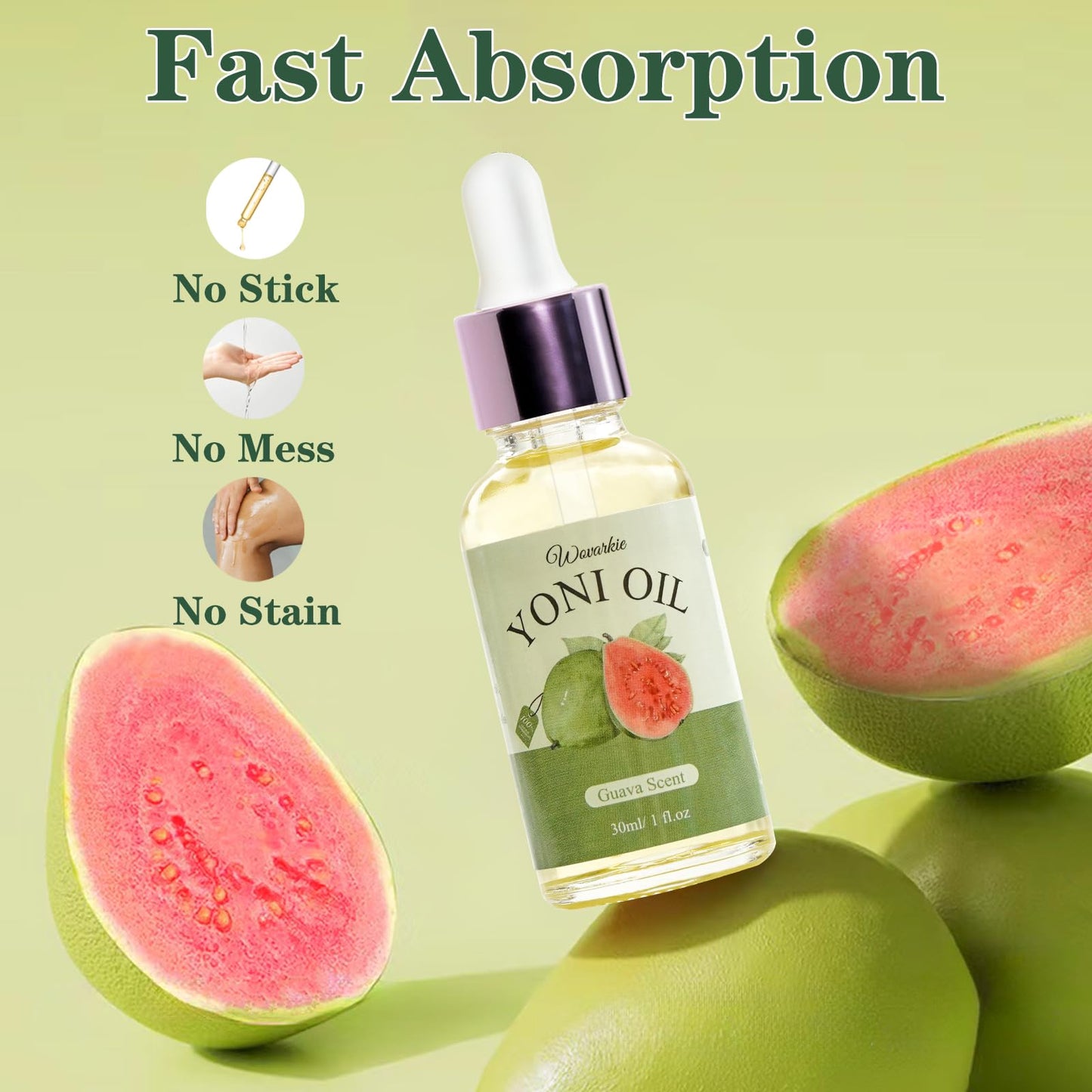 3 PCS Yoni Oil for Women pH Balance, Feminine Deodorant Vaginal Moisturizer, Feminine Care All Natural Yoni Oil(Cherry Passion Fruit Guava)