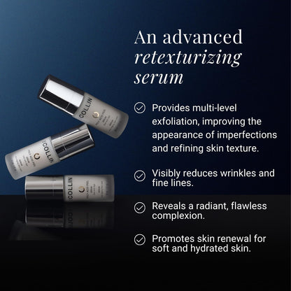 G.M. COLLIN Poly-Acid Peel Serum | Anti-Aging Advanced Retexturizing Serum with AHA & BHA | Refine Texture, Visibly Reduce Wrinkles & Revitalize Skin