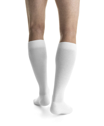 JOBST ActiveWear 20-30mmHg Compression Socks Knee High, Closed Toe, Cool White, Medium