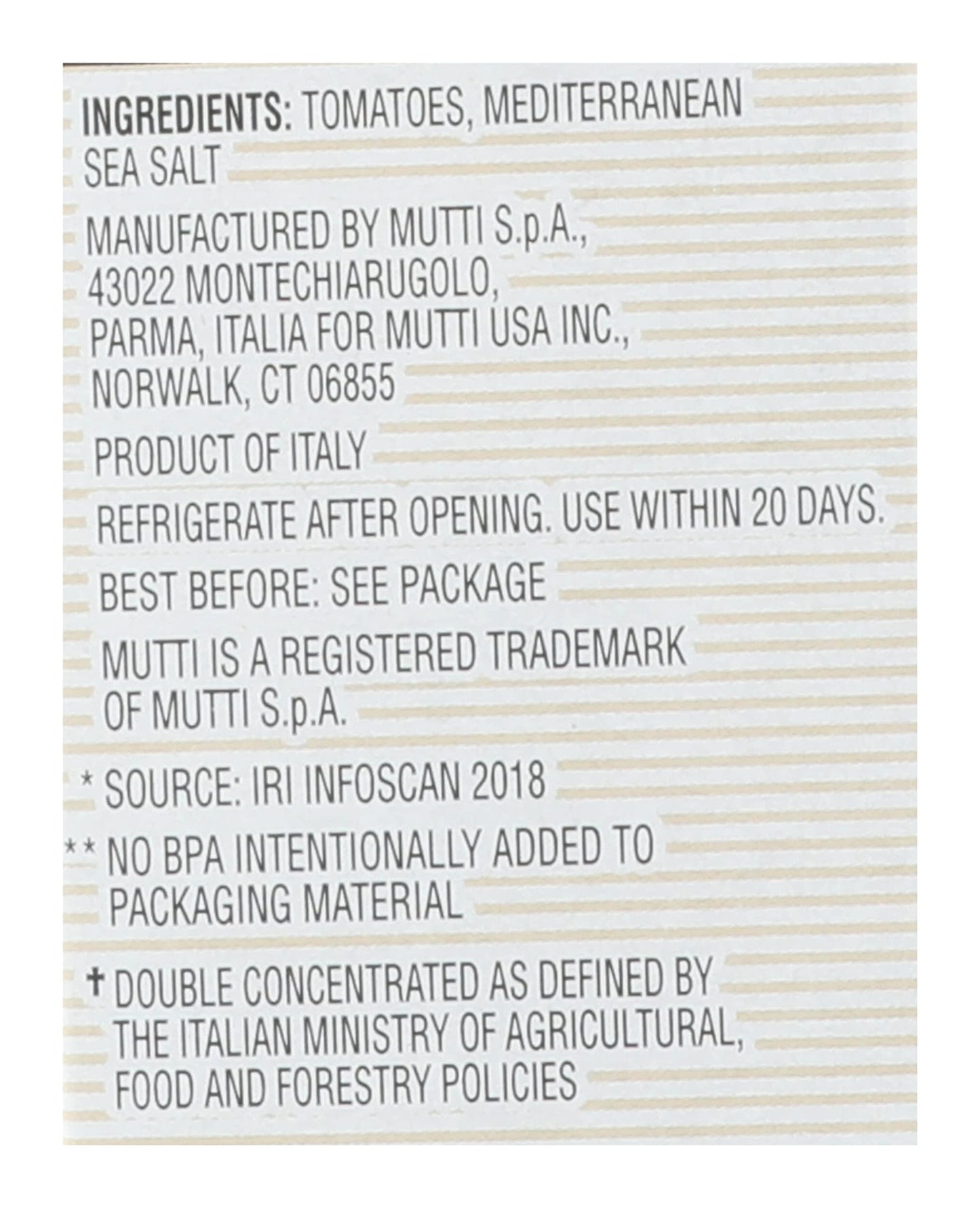 Mutti Double Concentrated Tomato Paste (Doppio Concentrato), 4.5 oz. Tube | 1 Pack | Italy’s #1 Brand of Tomatoes | Tube Tomato Paste | Vegan Friendly & Gluten Free | No Additives or Preservatives