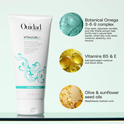 OUIDAD VitalCurl+ Define & Shine Styling Gel Cream, 6oz