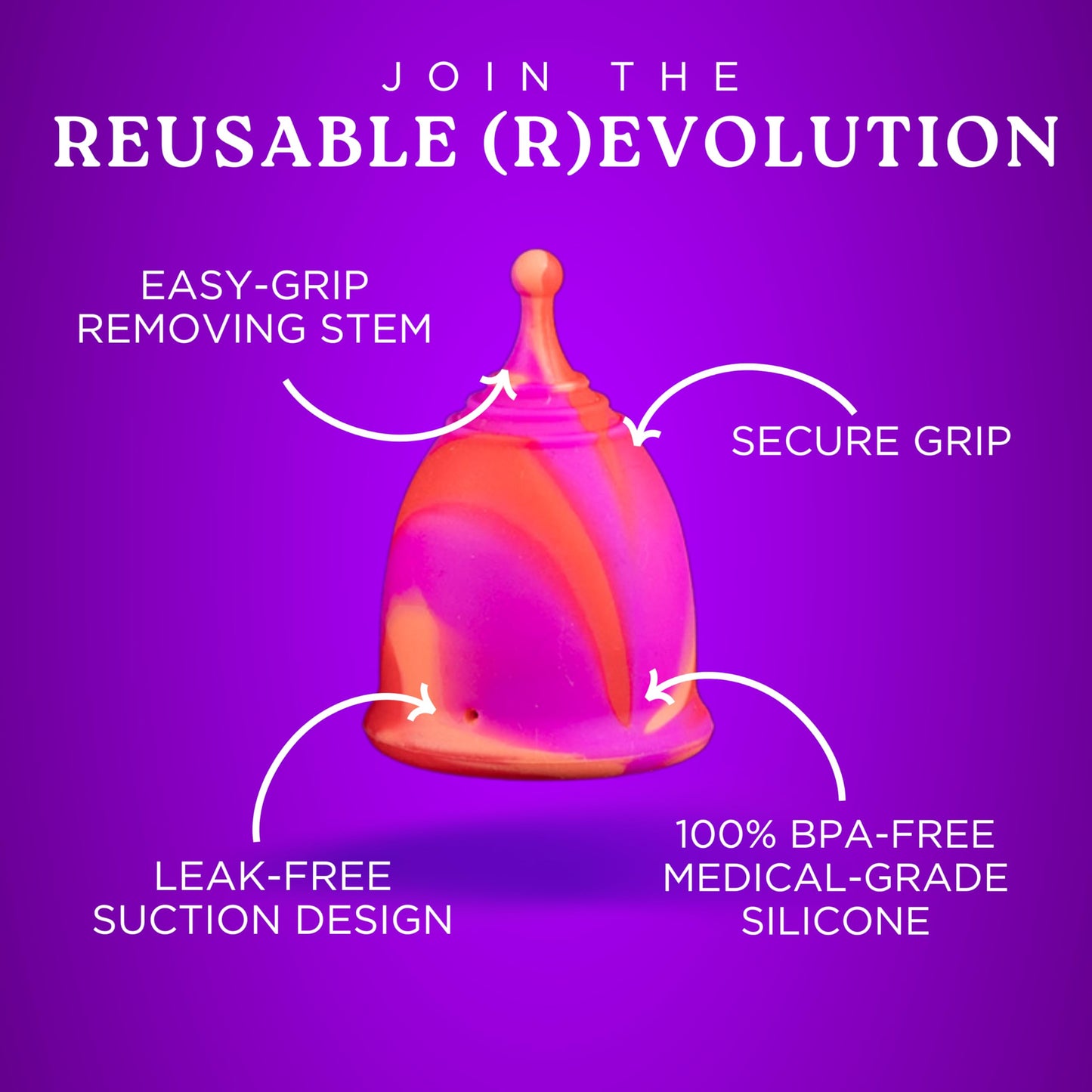 La Cup & Menstrual Disc Pack | Premium Medical Grade Silicone Designs - Menstrual Cups & Disc (Disc Requires No Suction) Fuzzy Peach (Size A)