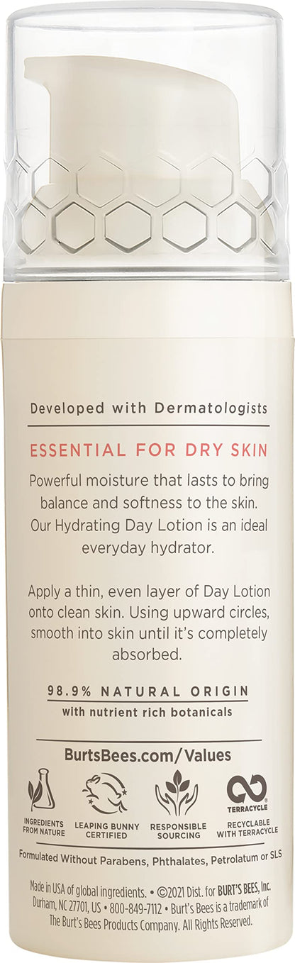 Burt's Bees Truly Glowing Day Lotion for Dry Skin, 1.8 Fluid Ounces