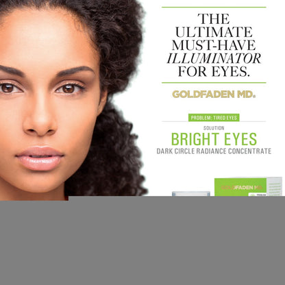 GOLDFADEN MD Bright Eyes Dark Circle Concentrate Brightening Eye Cream w/Soy Peptide, Rice Bran Extract & Arnica | May Reduce Under Eye Darkness, Puffiness & Fine Lines 0.5 fl. oz.