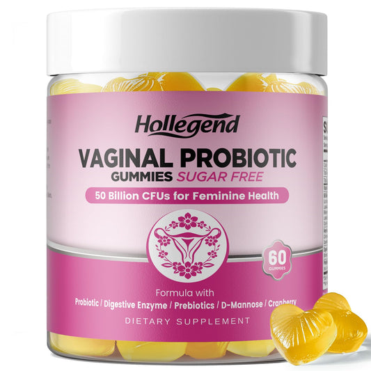 Vaginal Probiotics Gummies for Women Balanced pH, 50 Billion CFUs for Feminine Vaginal odor & Flora, Cranberry, D-Mannose, Vitamin C for Yeast Balance & Immune Health, Sugar Free, Pineapple, 60 Chews