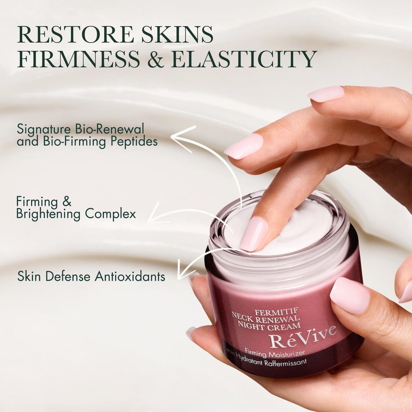 RéVive Neck Firming Cream - Fermitif Neck Renewal Night Cream - Enriched with Signature Bio-Renewal Peptides to Firm & Lift Skin On the Neck and Décolletage (75ml)